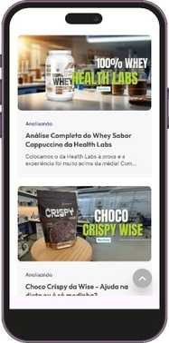 Tela com análise completa de um suplemento