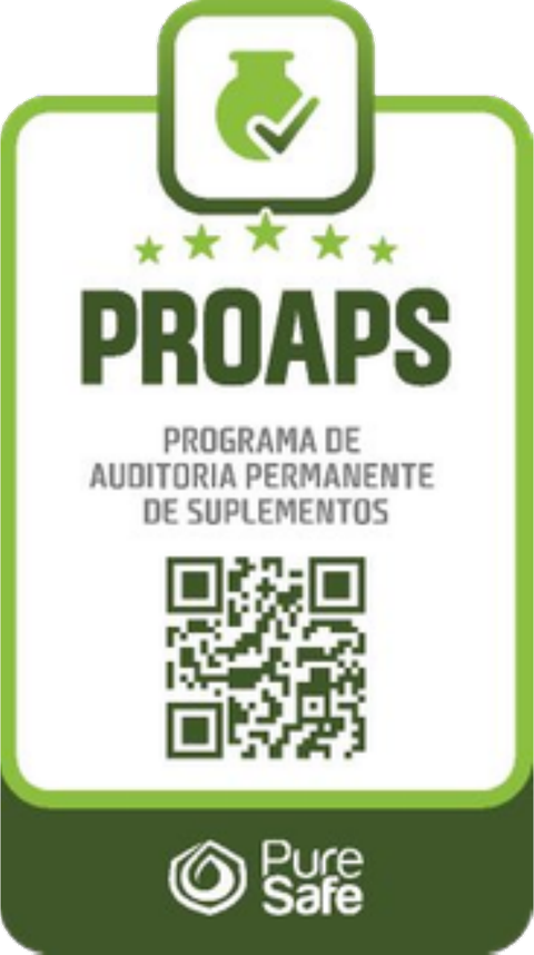 Selo PROAPS – Programa de Auditoria Permanente de Suplementos, com QR Code